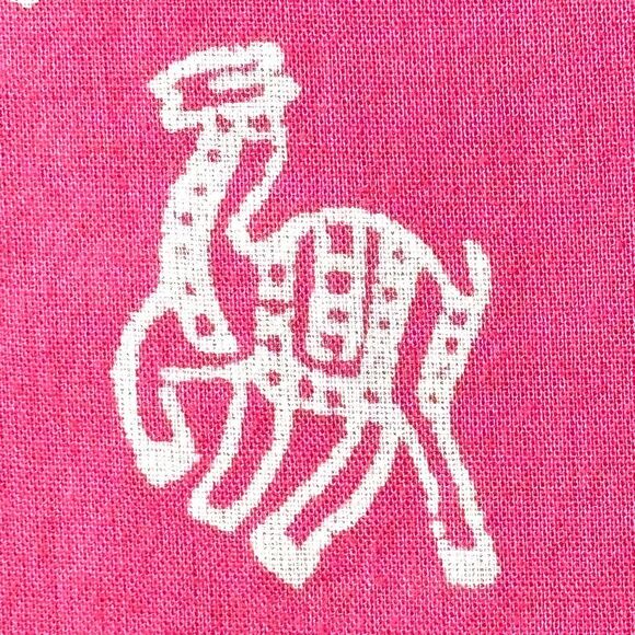 J.Jill lightweight pink & white elephant fish camel fun print notch neck tunic - Picture 5 of 11